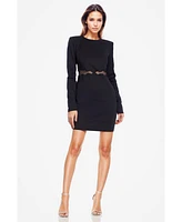 ONE33 Social Women's The Teagan | Black Mesh Cutout Mini Dress