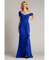 Tadashi Shoji Drea Waterfall Flounce Gown