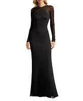 Tadashi Shoji Women's Savoy Sheer Sleeve Gown