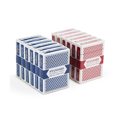 Slickblue 12-Pack Standard Playing Cards - Poker Size with Jumbo Index for Easy Viewing