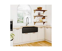 Casainc 36" L x 18" W Single Bowl Fireclay Farmhouse Kitchen Sink with Accessories