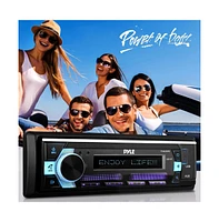 Pyle Am/Fm Bluetooth Stereo Receiver with MP3/Usb/Aux - Single Din