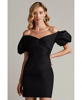 Tadashi Shoji Women's Sofie Puff Sleeve Mini Dress