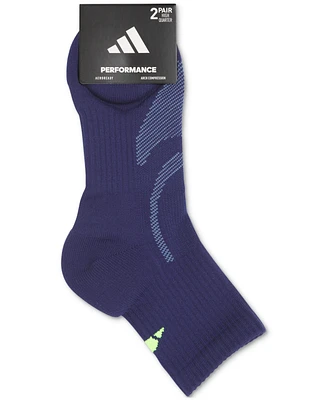 adidas Unisex 2pk. Superlite Performance Quarter Socks