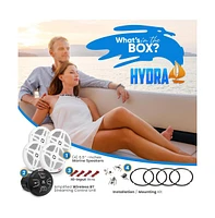 Pyle 6.5'' Waterproof Marine Speakers with Bluetooth Amplifier, 4-Speaker System