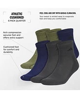 adidas Men's 6pk. Athletic Cushioned Quarter Socks