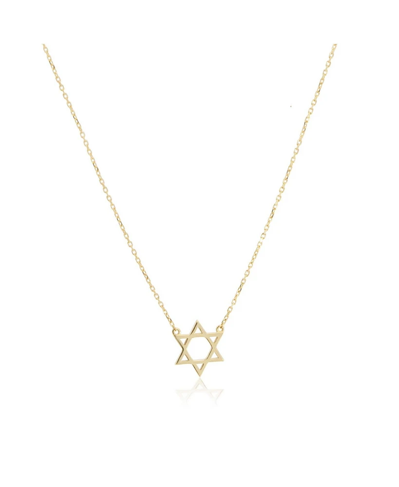 The Lovery Mini Gold Star of David Necklace 14K Gold