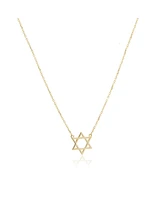 The Lovery Mini Gold Star of David Necklace 14K Gold