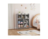 gaomon Toy Storage Cabinet, Three-Tier Kids Bookshelf and Bookcase for Storage Books and Toys