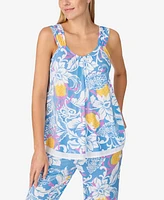 Ellen Tracy Women's Sleeveless Crop Pajama Set