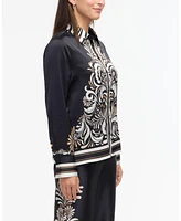 Ellen Tracy Women's Placement Print Shirt