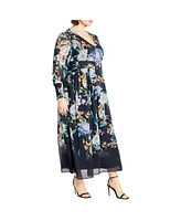 City Chic Plus Selena Print Maxi Dress