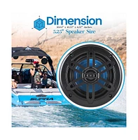 Pyle 5.25 Waterproof Marine Box Speakers, 180W, 2-Way Off-Road System (Black)