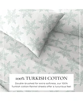 Verlee Turkish Cotton Double-Brushed Printed Flannel Bed Sheet Set 