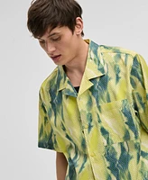 Mode of One Men's Aura Relaxed-Fit Printed Button-Down Camp Shirt, Exclusively at Macy's