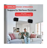 Pyle 6.5” Bluetooth Wireless Waterproof Speakers - 800W Max Power, 2-Way Full Range Stereo Sound, Marine Grade, Indoor/Outdoor Use