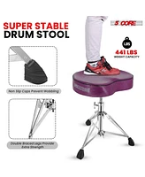 5 Core Drum Throne Padded Guitar Stool Saddle Drummer Seat for Adults & Kids