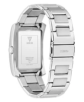 Guess Men's Analog Silver Tone Stainless Steel Watch, 34mm