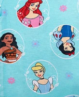 Disney Princess Toddler Girls Short Sleeve and Short Biker Shorts, 2-Piece Pajama Set