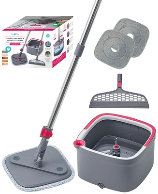 True & Tidy Mop, Silicone Sweeper & Bucket Cleaning System