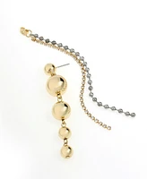 Steve Madden Faux Stone Sphere Chain Earrings