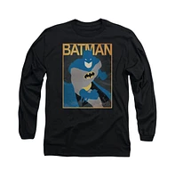 Batman Men's Simple Bm Poster Long Sleeve Adult Tee / T-Shirt