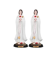 Fc Design "2-pc Set" 12"H Rosa Mistica Statue Holy Figurine Statue Ornament Home Room Office Decor and Perfect Ideas for Housewarming, Holidays and Bi