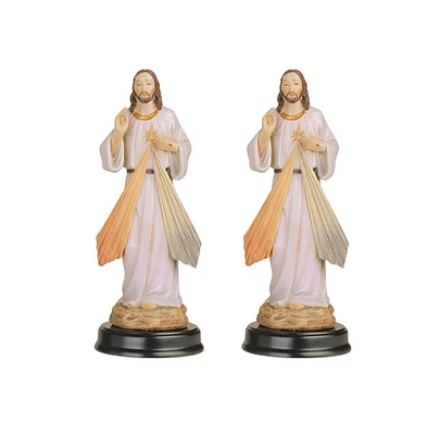 Fc Design "2-pc Set" 5"H Jesus Divine Mercy Statue Holy Figurine Statue Ornament Home Room Office Decor and Perfect Ideas for Housewarming