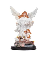 Fc Design "2-pc Set" 9"H White Guardian Angel with Children Statue Holy Figurine Statue Ornament Home Room Office Decor and Perfect Ideas for Housewar