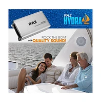 Pyle 4-Channel Weather-Resistant Audio Amplifier, Class D Compact Design, 1200W