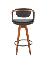 Lumisource 36" Bamboo Oracle Mid-Century Modern Counter Stool