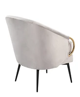 Lumisource 28" Steel Claire Contemporary Glam Accent Chair