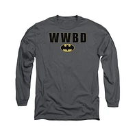 Batman Men's Wwbd Logo Long Sleeve Adult T-Shirt