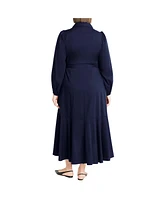 City Chic Plus Size Selena Plain Midi Dress