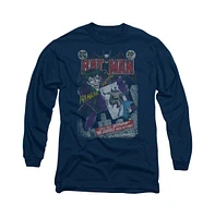 Batman Men's 251 Distressed Long Sleeve Adult Tee / T-Shirt