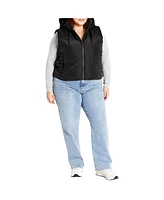 City Chic Plus Ava Puffer Vest