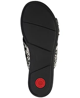 FitFlop Women's Gracie Woven Cross Slide Sandals