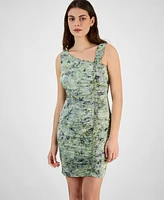 Bar Iii Women's Printed Ruched Sheath Dress, Exclusively at Macy's