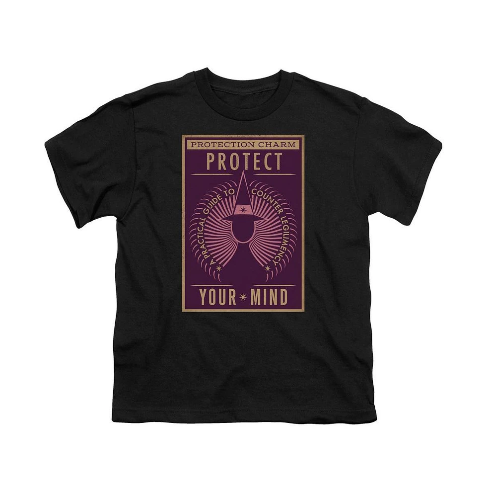 Fantastic Beasts Boys Protect Your Mind Short Sleeve Tee / T-Shirt