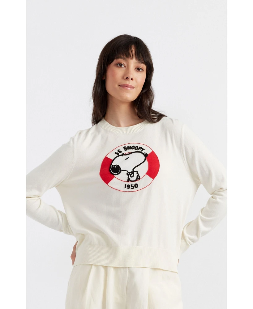 Chinti and Parker Women's & Snoopy Nautical Breton Sweater