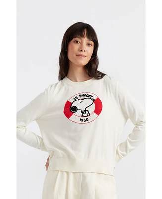 Chinti & Parker Snoopy Nautical Breton Sweater