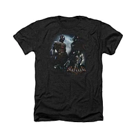 Batman Men's Arkham Knight Face Off Adult Heather Tee / T-Shirt