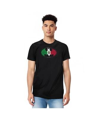 Batman Men's Mexican Flag Shield Short Sleeve Adult Tee / T-Shirt