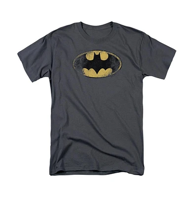 Batman Big & Tall Destroyed Logo Short Sleeve Adult Tee / T-Shirt