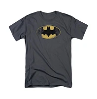 Batman Big & Tall Destroyed Logo Short Sleeve Adult Tee / T-Shirt