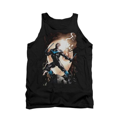 Batman Men's Nightwing Against Owls Adult Tank Top