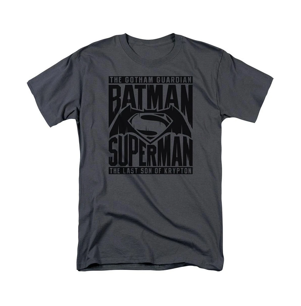 Batman V Superman Mens Title Fight Short Sleeve Adult Tee / T-Shirt