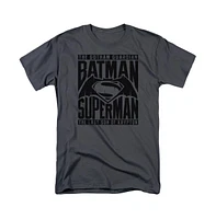 Batman V Superman Mens Title Fight Short Sleeve Adult Tee / T-Shirt
