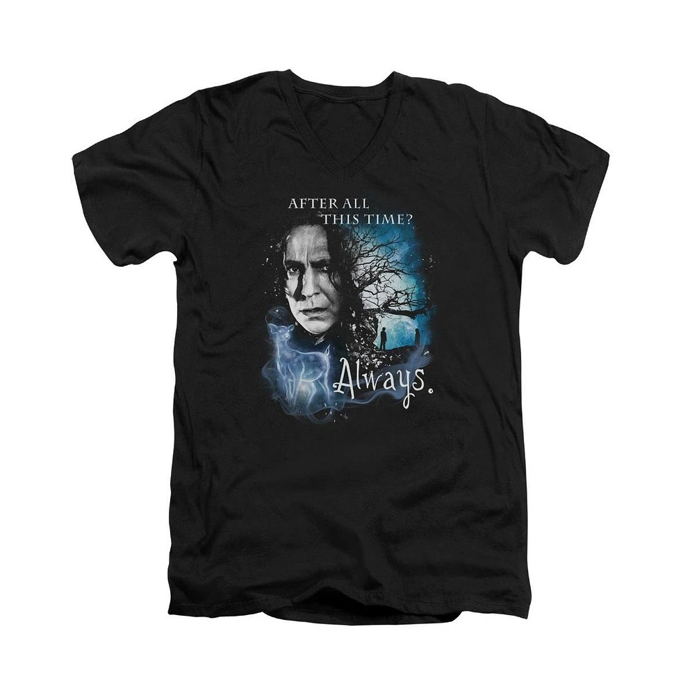 Harry Potter Men's Always Short Sleeve Adult V Neck Premium Cotton Tee / T-Shirt