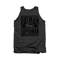 Batman V Superman Men's Title Fight Adult Tank Top